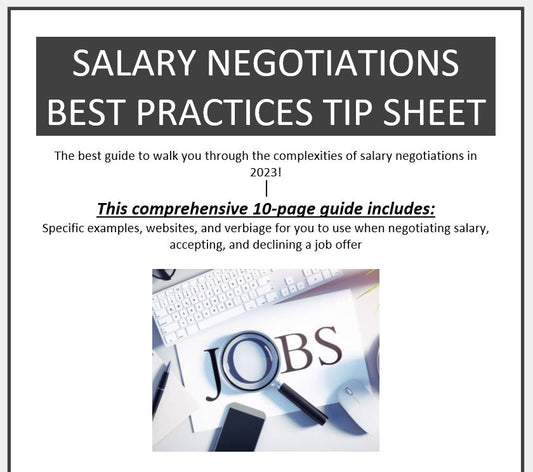 Salary Negotiation Best Practices Tip Sheet